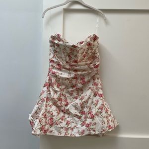 House of CB strapless floral dress